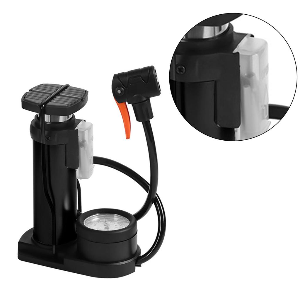 Kleine Fahrrad-Standpumpe für Mountainbikes, Fahrradpumpe, 140 PSI Fahrrad-Luftpumpe mit Manometer