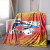 1Pc Snoopy'S Comic Adventure Flannel Blanket, Soft And Comfortable, Casual Warm, Camping Travel, Christmas, Halloween Xmas Gift S1795