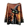 Men's Halloween 3D Printed Long Sleeve Top Round Neck Casual Sports Pullover