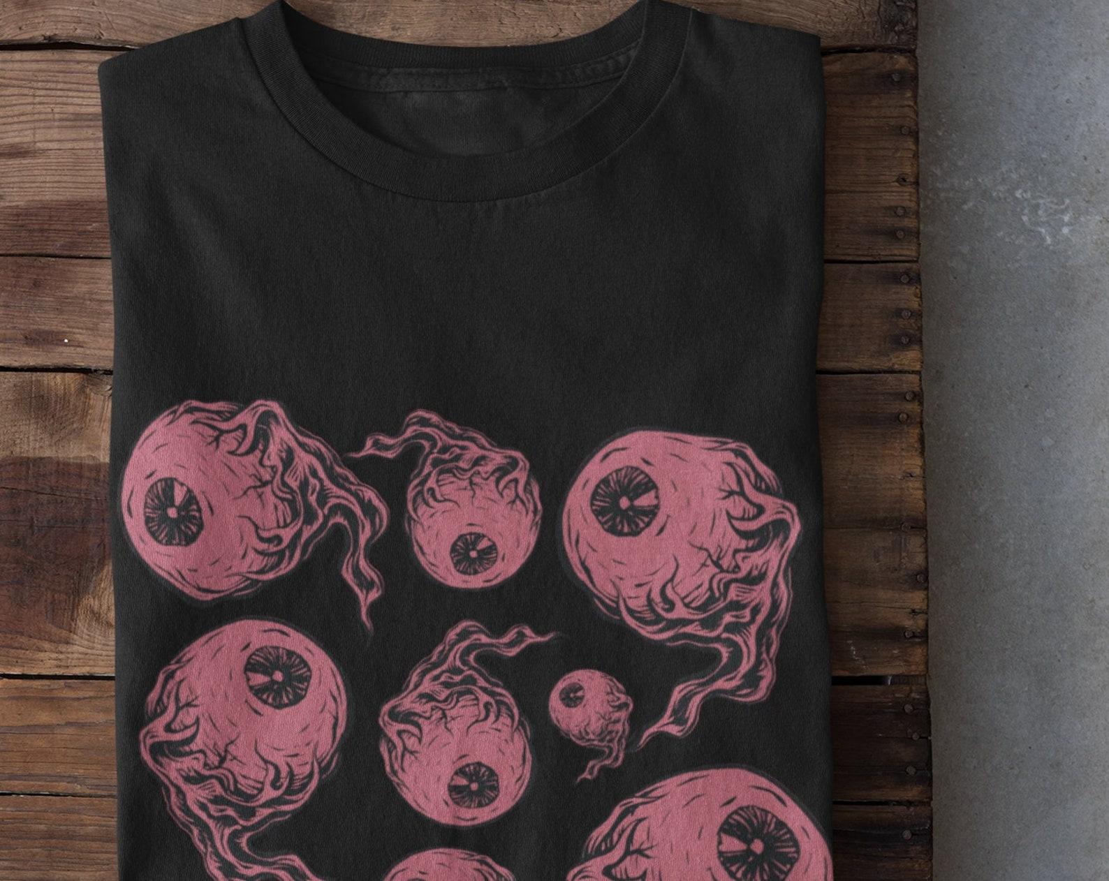 Grunge Clothing,Alt Clothing,Mall Goth,Trad Goth,Eyeballs T Shirt,Pastel Goth,Goth Shirt,Dark Academia,Weird Shirt,Surreal T-shirt,Punk L
