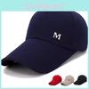 M Embroidery Letters Men Large Brimmed Baseball Caps Outdoor Sun Protection