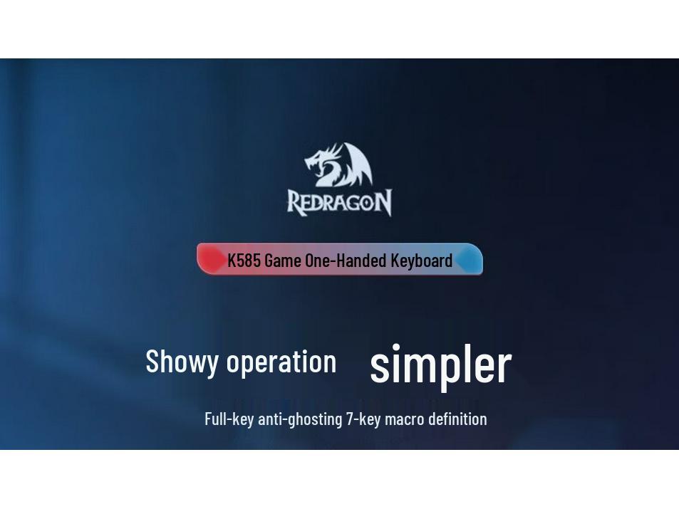 Redragon K585 Dual-Mode Hot-Swappable Mechanical Gaming Keypad with Onboard Macro Programming