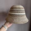 Women Wide Brim Woven Fisherman Hat With Polyester Material For Gift Summer