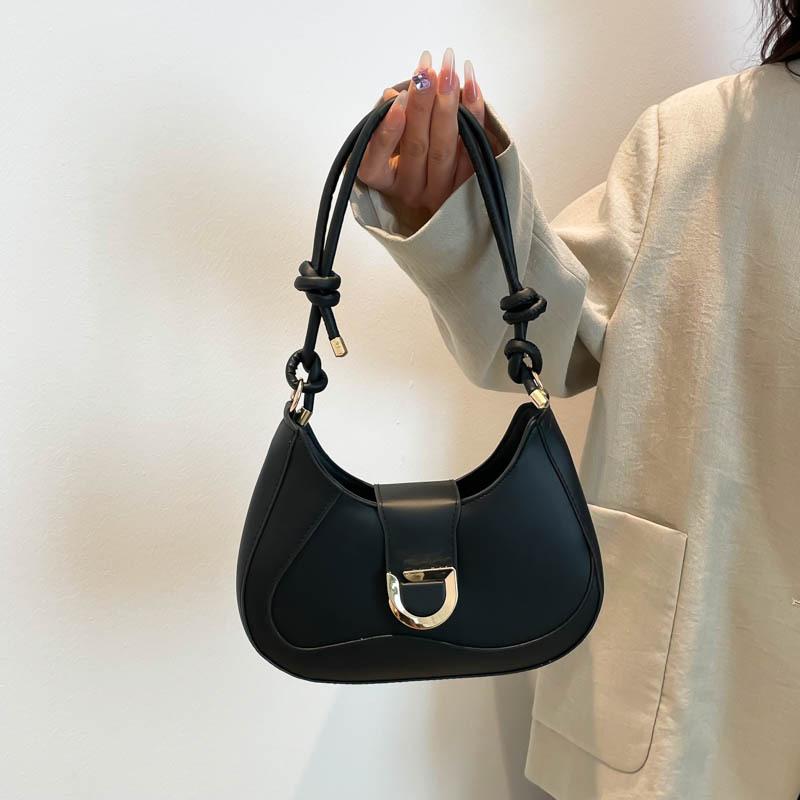 

Bow Versatile Fashion Personality Underarm Bag Women s Premium Texture Temperament Foreign Style Casual Commuter Shoulder Bag чёрный
