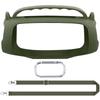 (Case Only) Portable Silicone Case with Shoulder Strap for JBL Charge 5 Bluetooth Speaker, Green - co2CREA