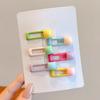 5/6Pcs Girl Hairpins Macaron Color Cartoon Fruit Flower Star Shapes Round Edge-Free Design Hair Clips Side Bang Hair
