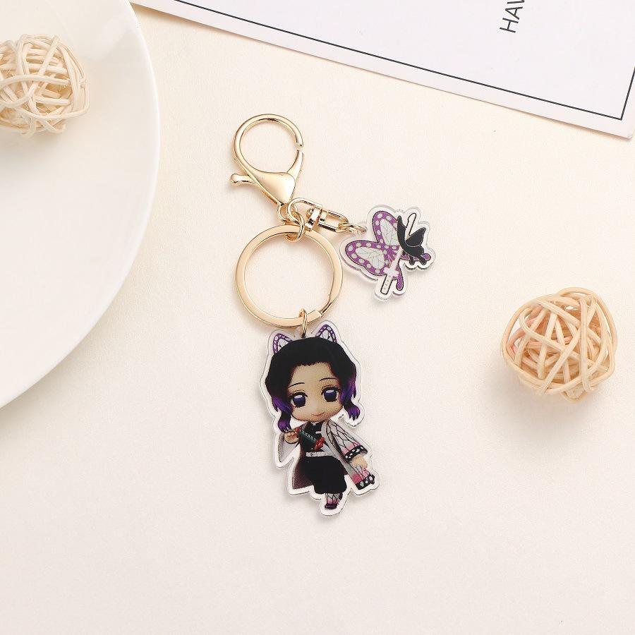 Kein Kimetsu Yaiba Neuer Acryl Schlüsselanhänger Anhänger Zubehör Anime Merchandise Gleicher Stil Goldener Verschluss Dropshipping Für Kinder Erwachsene Kindergeburtstagsgeschenk