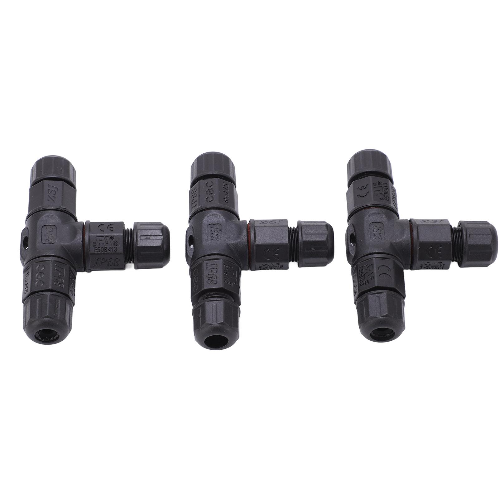 

3-контактный соединительный разъем IP68, 3-контактный, водонепроницаемый силиконовый уплотнительный круглый кабельный разъем для светодиодов