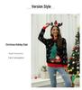 Women's Christmas LED Knit Sweater: European & American Style, Round Neck, Santa Claus & Christmas Tree Jacquard Design