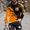 women o neck long sleeve 3d print t shirt
