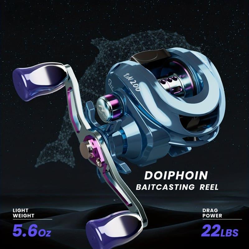 

No-gap Fishing Reel with Three Brakes and Anti-explosion Line High-speed Gear Ratio Suitable for Saltwater and Freshwater Fishing Great Gift Idea Left синій