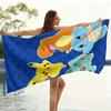 Trendy Pokemon Print Beach Towel,Soft Microfiber Lightweight Quick Dry,Oversized for Travel Camping,Pikachu&Decor Towel for Kids