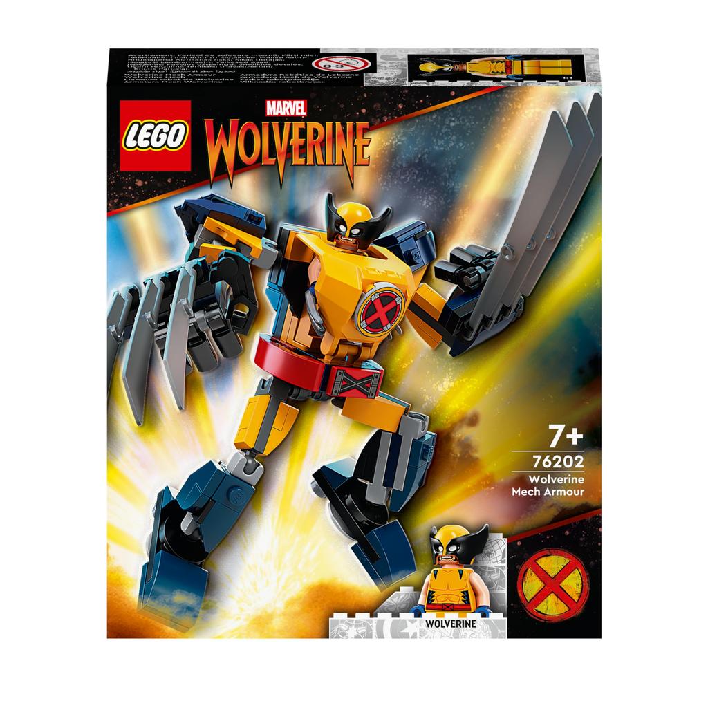 LEGO Super Heroes Wolverine Mech Suit 76202 Toy Blocks Gift Superhero American Comic Sentai Hero Boys Ages 7 and Up