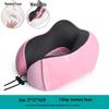 Crystal Velvet Memory Foam Travel Neck Pillow, Adjustable U-Shaped Pillow for Adults