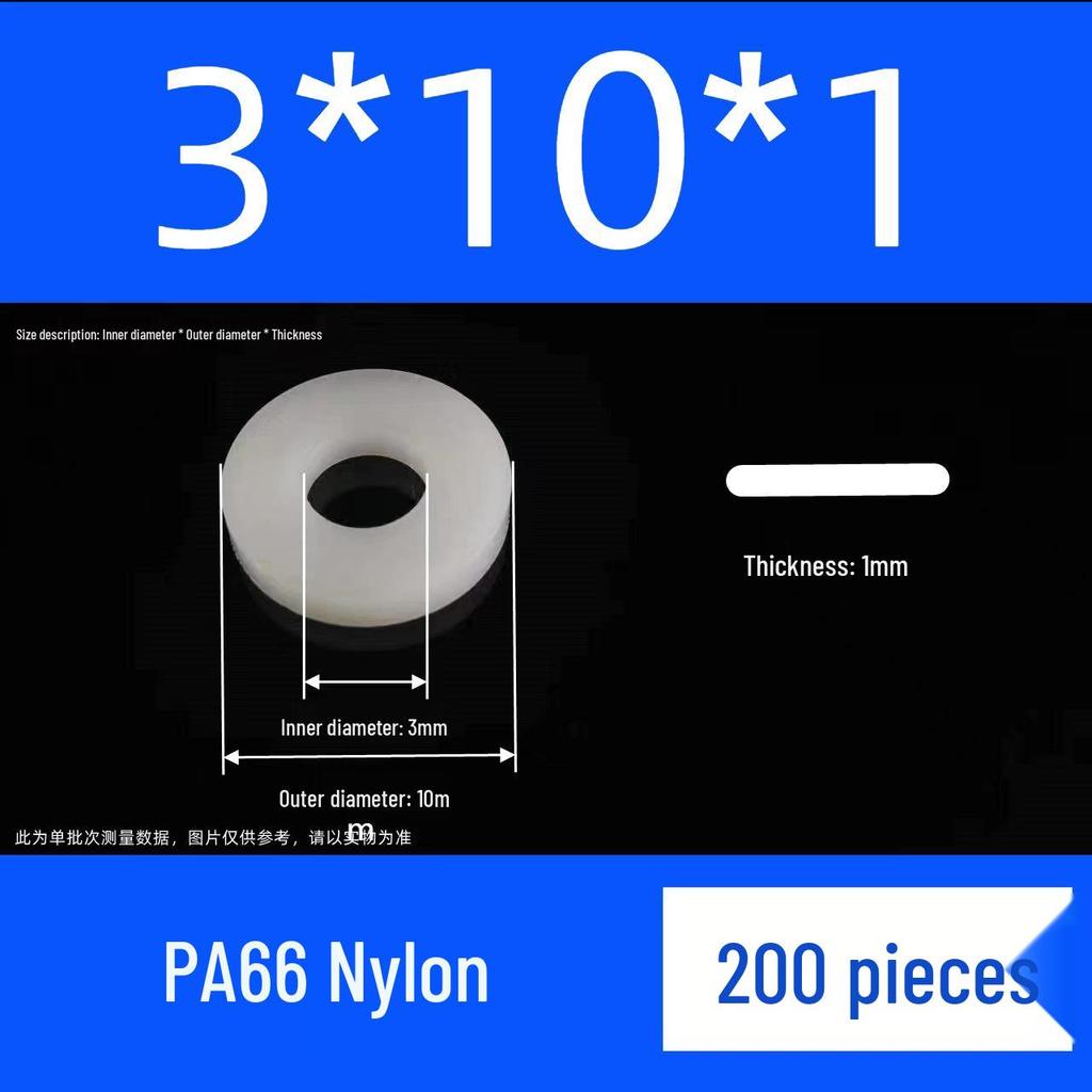 High-Temperature Resistant Nylon and Rubber Washer Set - M4/M8, Insulated, Thickened Sealing Rings for Screws