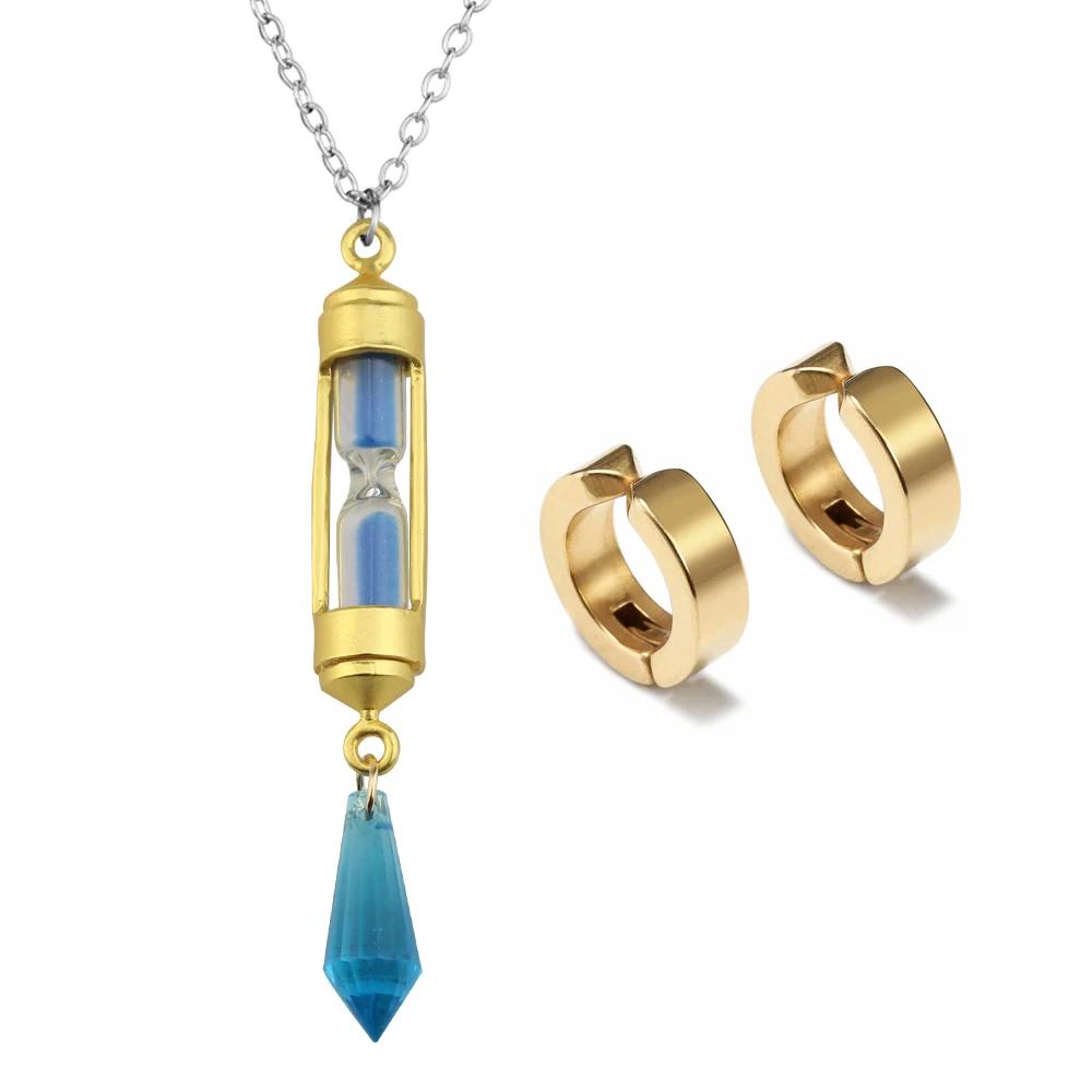 Anime The Case Study of Vanitas Vanitas Earrings No Karte Props Hourglass Earrings Ear Cuff Studs Clip Cosplay Jewelry Gifts