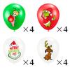 16-teiliges Weihnachtsfeier-Dekorations-Ballon-Set Grinch Latexballon Angepasst