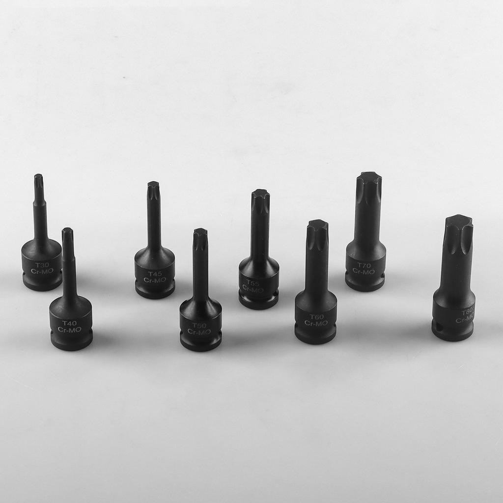 8pcs Bit Socket Set Impact Drill Bit Adapter H/T/M Type for Car Auto Bicycle Repair Hand Tools Power Drills Socket Wrench