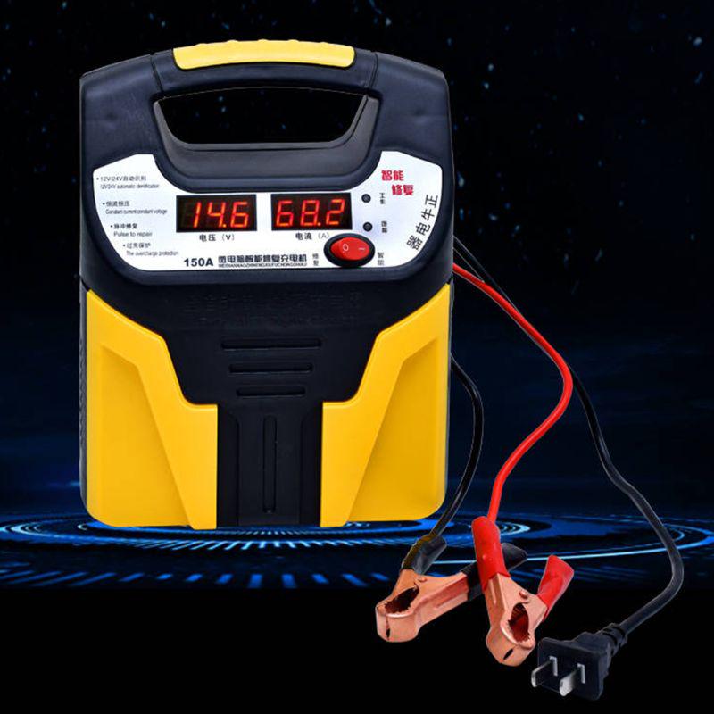 1 Pc Auto Motocicleta Carro Carregador de Bateria 12/24V Pulso Inteligente Reparo Jump Starter Acessórios de Bateria Automotiva