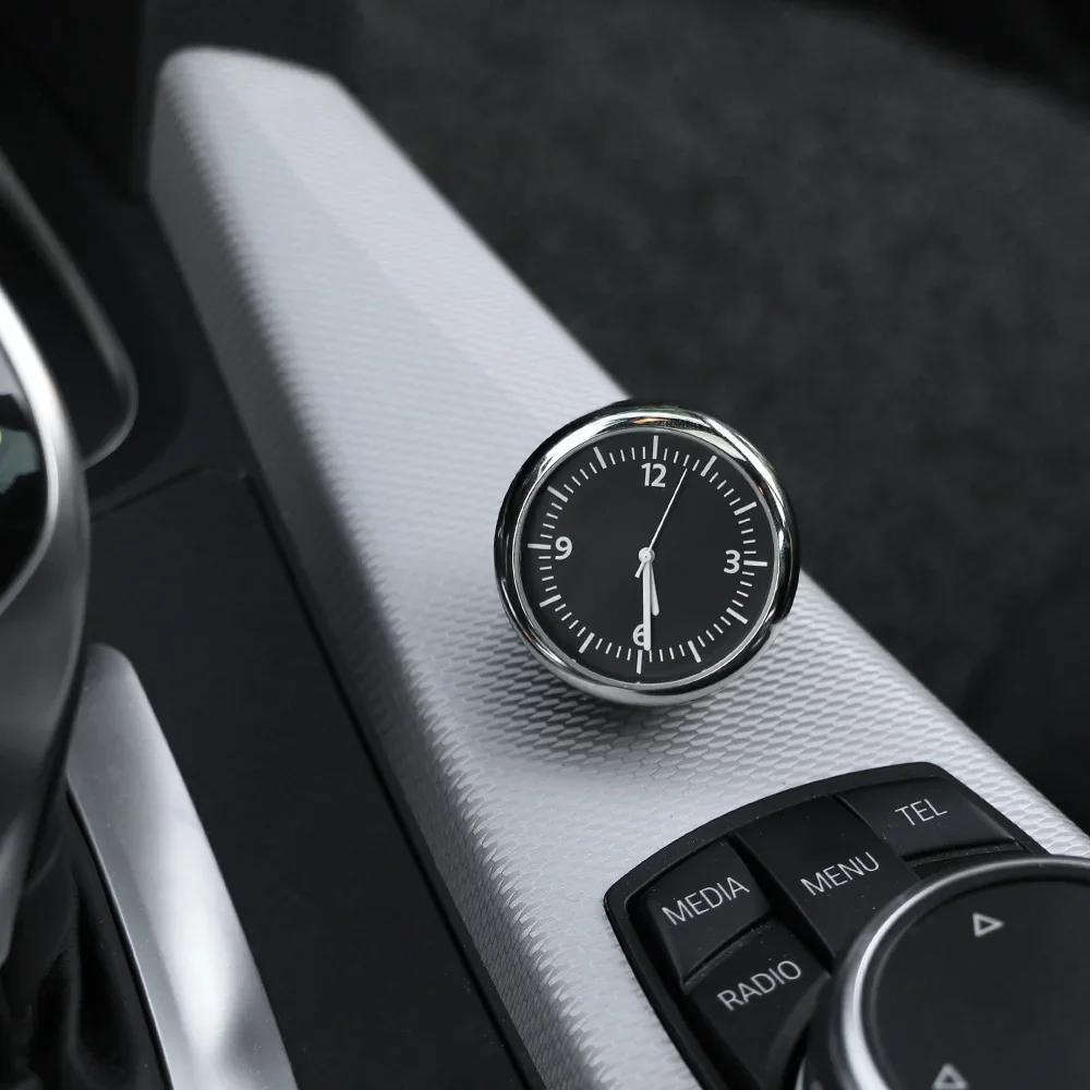 Car Mounted Thermometer Quartz Dial Car Air Vent Clock Mini Car Digital Clock Thermometer Hygrometer Decorative Accessories
