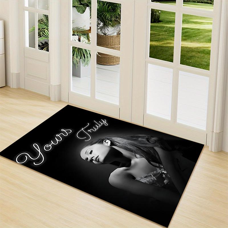 Yours Truly Elegance Black White Carpet Rug Soft Washable Antislip Home Living Room Sofa Mats Personalized Christmas Rug