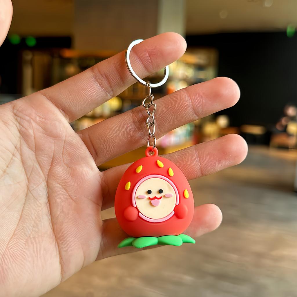 Cartoon Fruit Keychain Creative Cute Children's Prize Gift School Bag Pendant Kindergarten Gift Wholesale