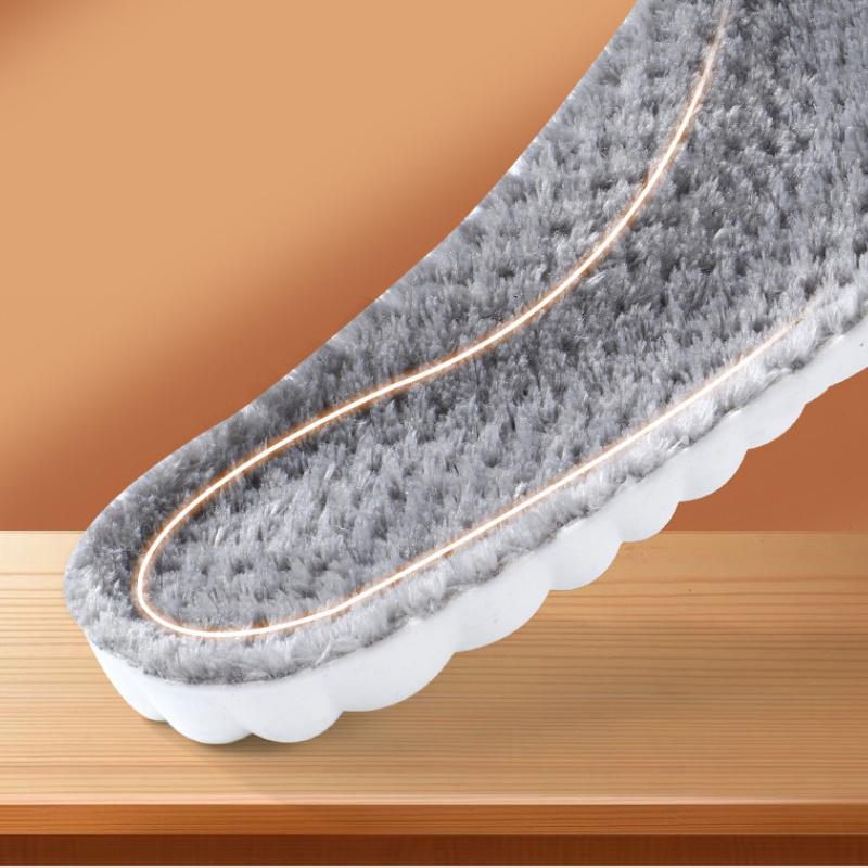 2Pcs Self Heated Thermal Insoles for Feet Winter Warm Wool Thermal Memory Foam for Men Women Sports Shoes Self-heating Shoe Pads