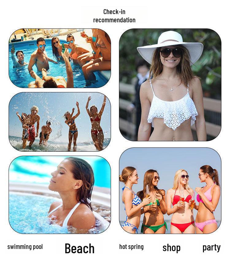 2025 Europejski i Amerykański Seksowny Strój Kąpielowy Bikini Plażowy w Jednolitym Kolorze z Wysokim Stanem dla Kobiet