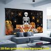 Halloween Backdrop Skeleton Party Wall Decor