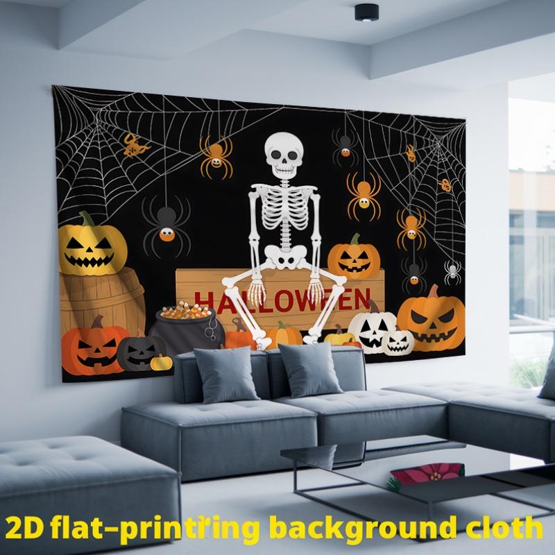 Halloween Backdrop Skeleton Party Wall Decor