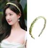 Cute Pearls Headband Cloth Twist Pearl Headband White Green Headwear Wash Face
