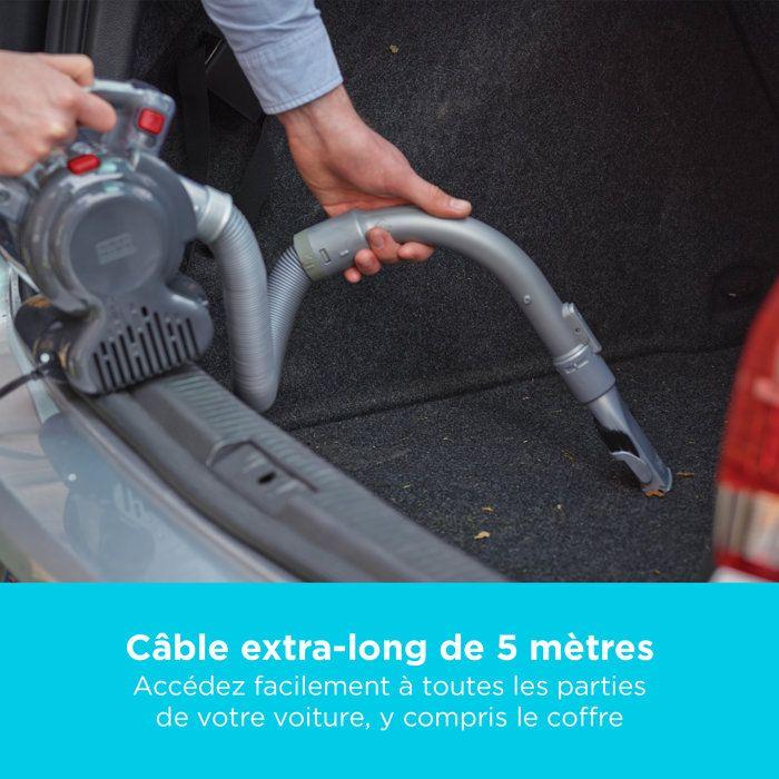 BLACK+DECKER PD1200AV Dustbuster Flexi Auto - 12V Handheld Vacuum Cleaner - Car Connection - Cyclonic Action