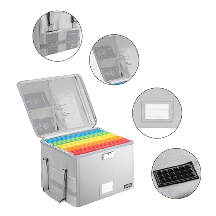 Foldable Fireproof File Box with Lock File Folder Organiser