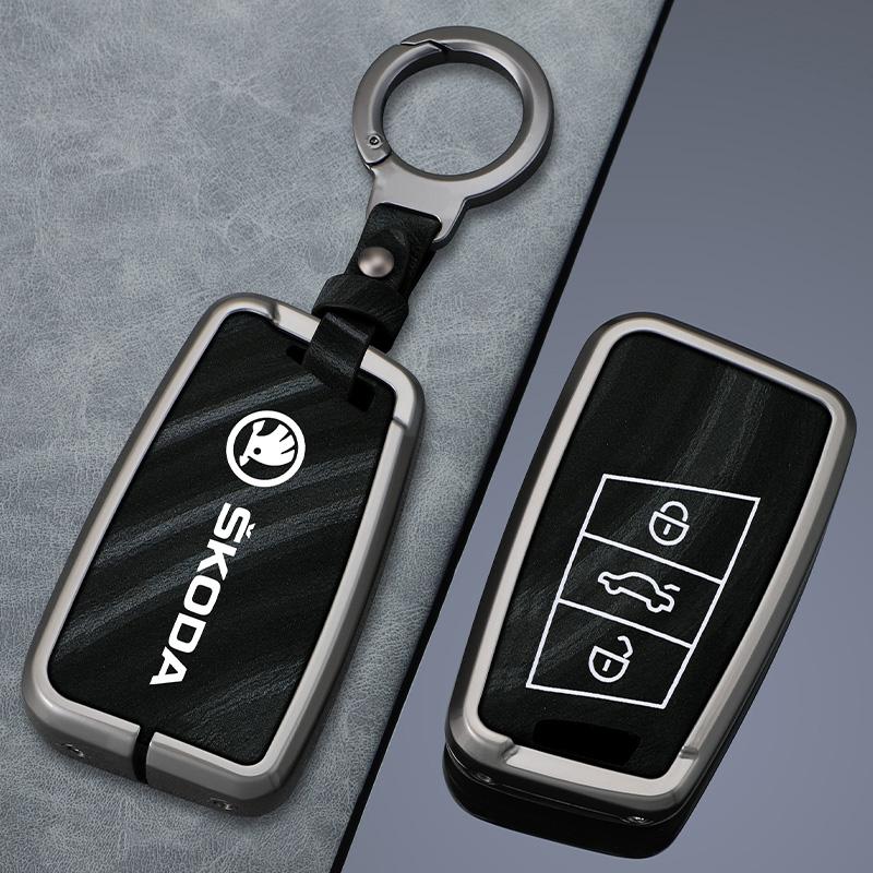 Car Smart Remote Key Fob Case Full Cover Bag for Skoda Superb A7 Kodiaq Protector Holder Shell Keyless Keychain Accessories HJ1