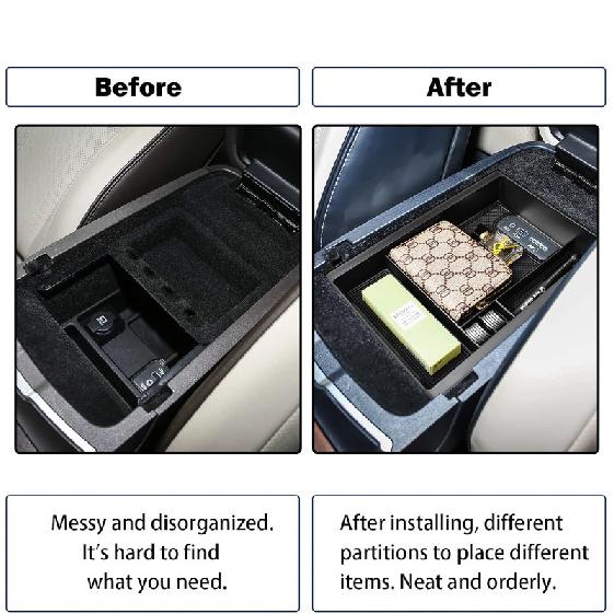 For Dodge Charger/Chrysler 300C 2011-2023 Armrest Storage Box Car Accessories Center Console Organizer Tray ABS Car Storage Box