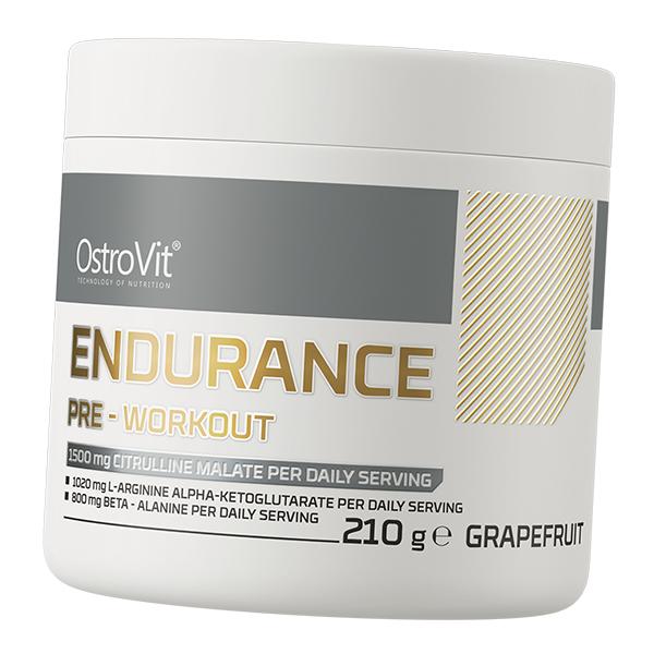 

Pre-workout complex with caffeine, Endurance Pre-Workout, Ostrovit 210g Grapefruit (11250015) 210g Grapefruit