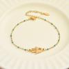 1pc Bohemian Stainless Steel Hamsa Hand Bracelet, Fashion Jewelry with 201 Stainless Steel Pendant, Elegant Accessory for Women