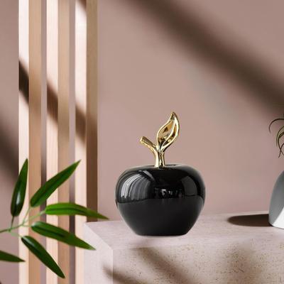Apple Statue Ceramic Art Ornament Modern Fruit Sculpture Decorative Figurine Tabletop Decoration
