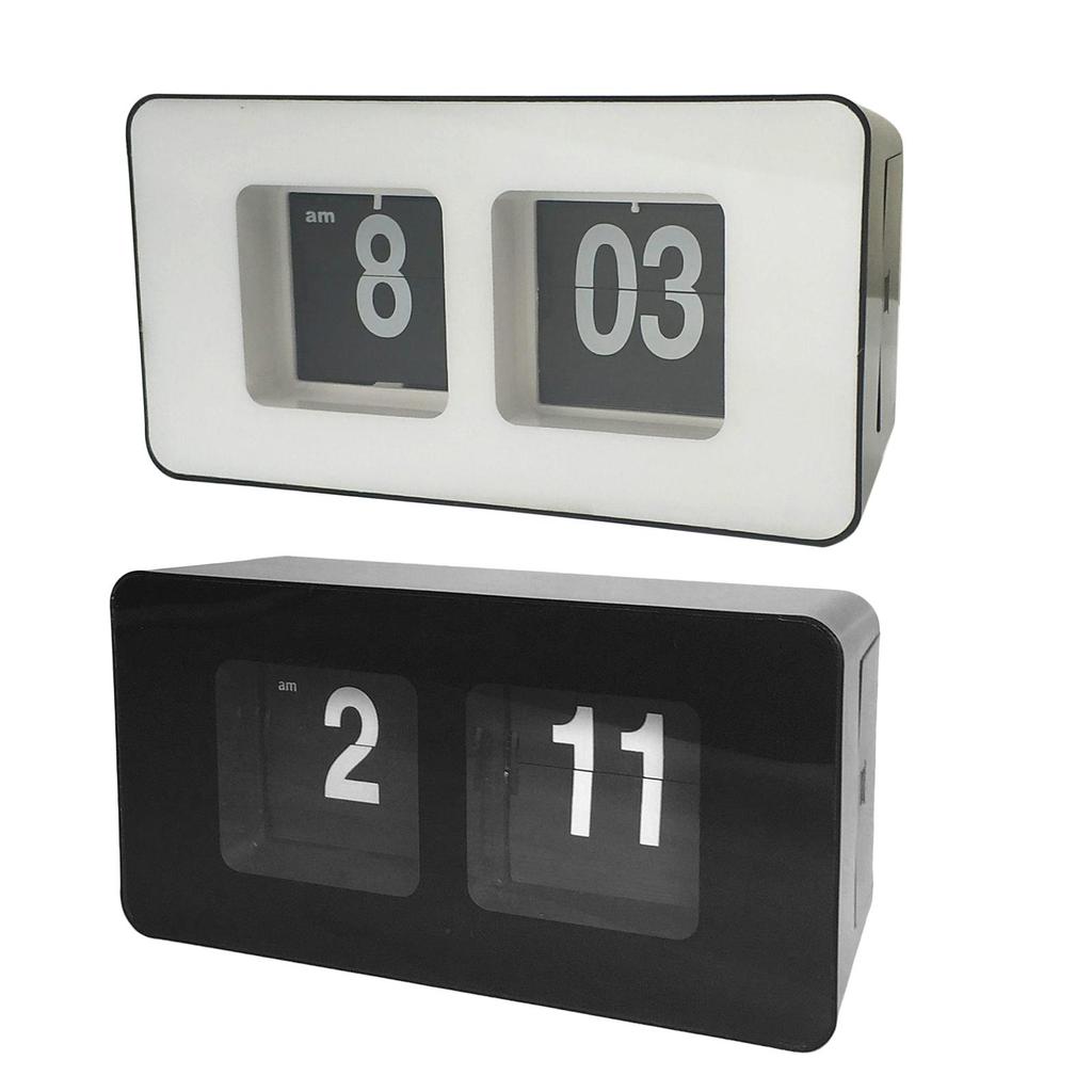 Retro Auto Clock Desk Table File Down Page Clocks Xmas Gift Bedroom