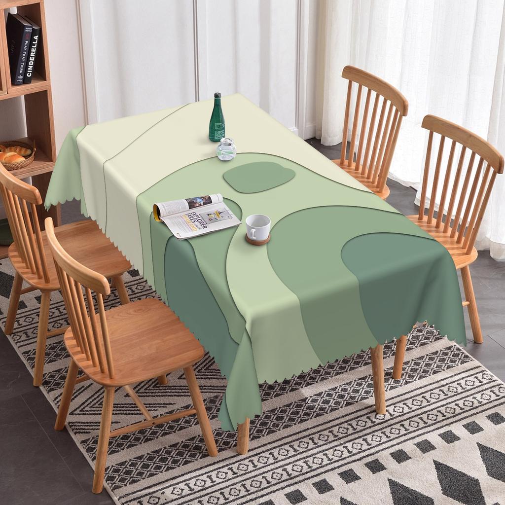 Nordic Style Simple Table Cloth Geometric Pattern Dining Room Waterproof Oilproof Rectangular Tablecloth Party Wedding Decor
