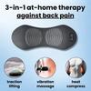 3 In 1 Electric Lumbar Support Pillow with Adjustable Height Back Massager with Heating Vibratin Lying Flat Waist Support Pillow