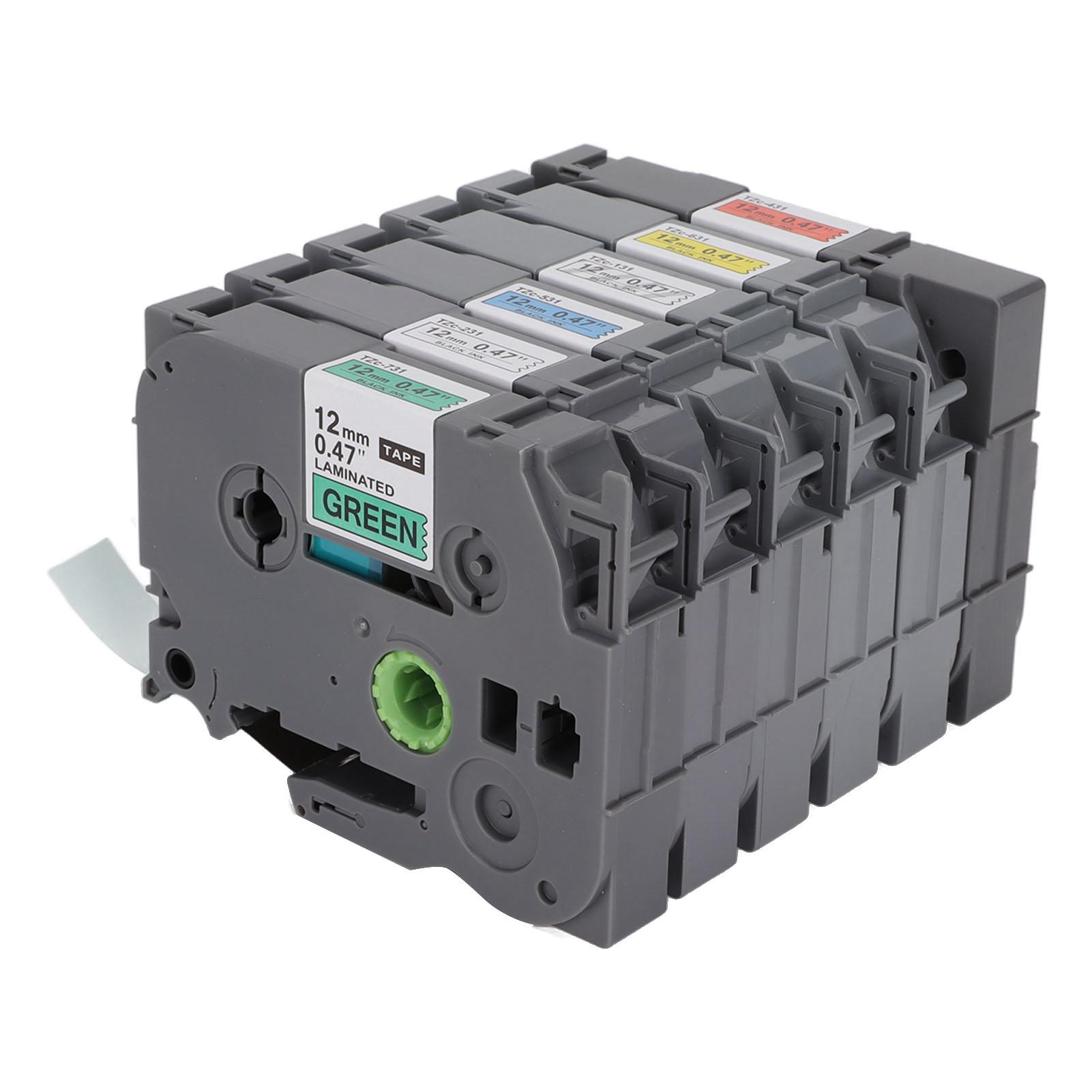 

6 шт. 12 мм лента для принтера этикеток прозрачная быстрая печать высокая прочность умное распознавание лента TZ для бейджей работы