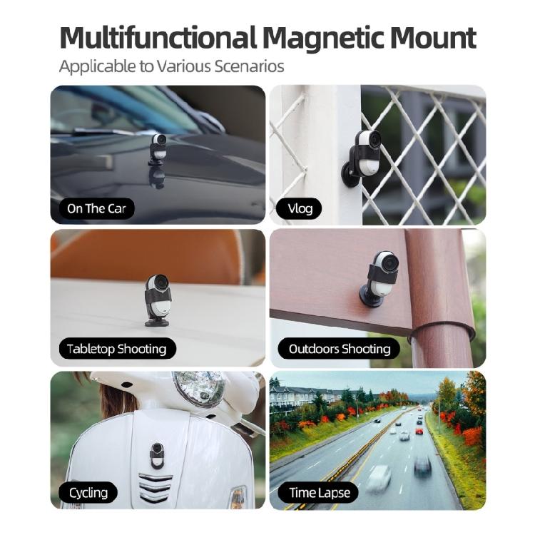 Flexible Action Camera Wristband with Magnetic Stand, 360 Degree Rotation Silicone Straps for GO 3 GO 3S Camera