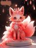 New Creative Nine Tailed Fox Fairy Car Pendant, Twelve Constellation Series Acrylic Home Decoration Pendant