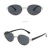 Retro Oval Sunglasses Women Trendy Metal Sun Glasses Men Outdoor Fashion Decorative Sunshade Eyewear Uv400 Luxury Brand Design