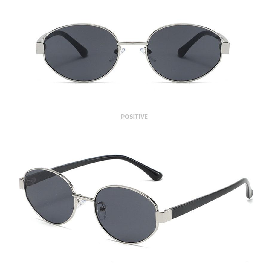 Retro Oval Sunglasses Women Trendy Metal Sun Glasses Men Outdoor Fashion Decorative Sunshade Eyewear Uv400 Luxury Brand Design