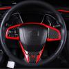 Red Interior Steering Wheel Cover Trim For Honda Civic 2016-2020 10th