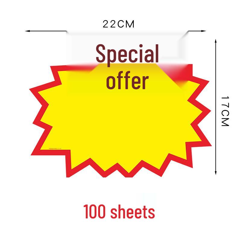 Extra Large Price Tag Promotion Card for Supermarket Displays