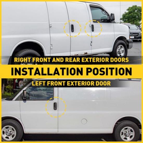 Outside Door Handles Set Left Right Sliding For Chevy Express GMC Savana Van B