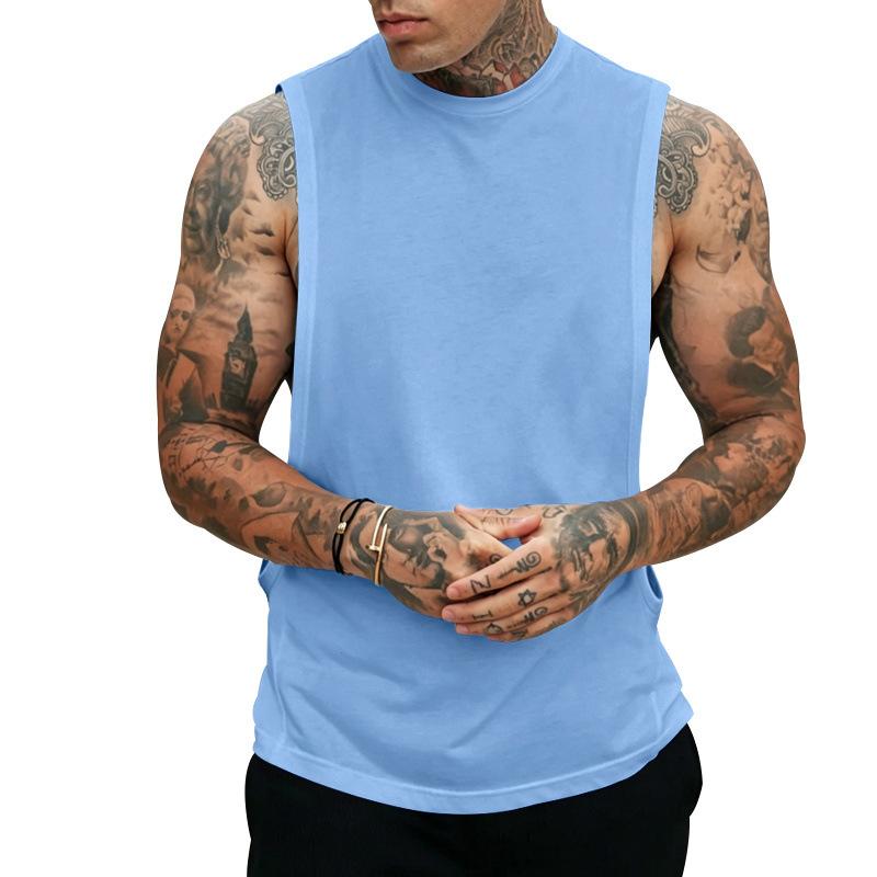 Mens Sleeveless Loose Quick Dry Gym Training Tank Top